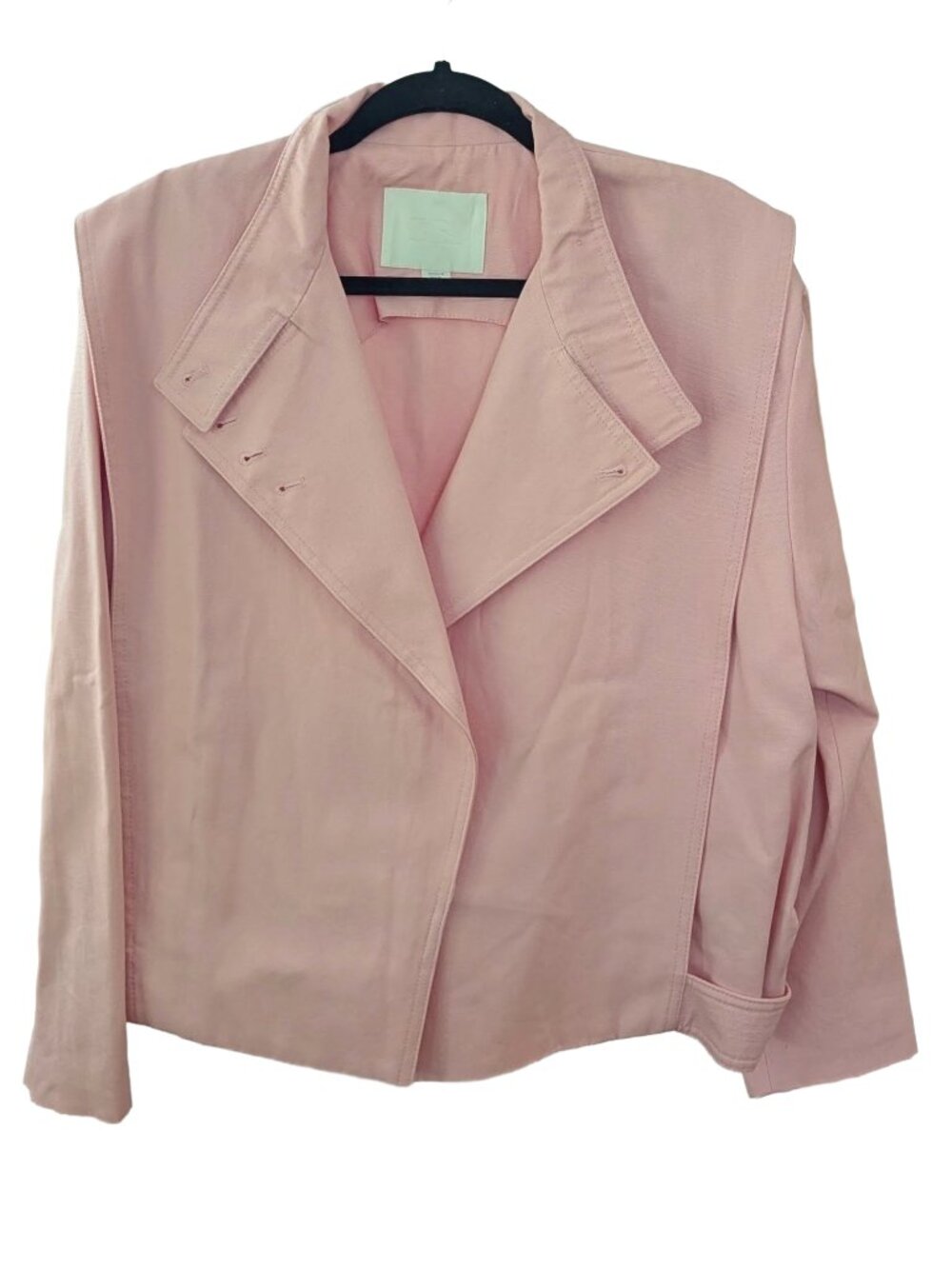 Zara Pink Canvas Moto Jacket